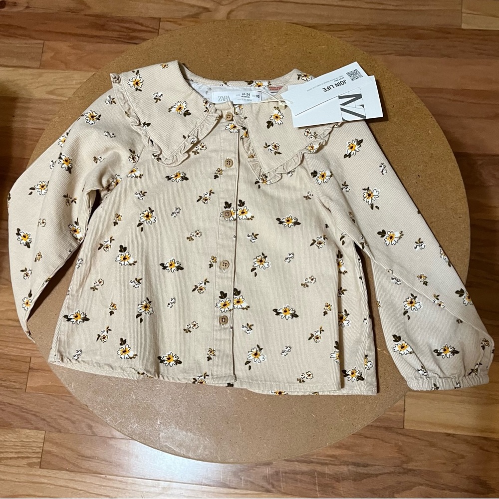 Zara toddler blouse 18-24m NWT